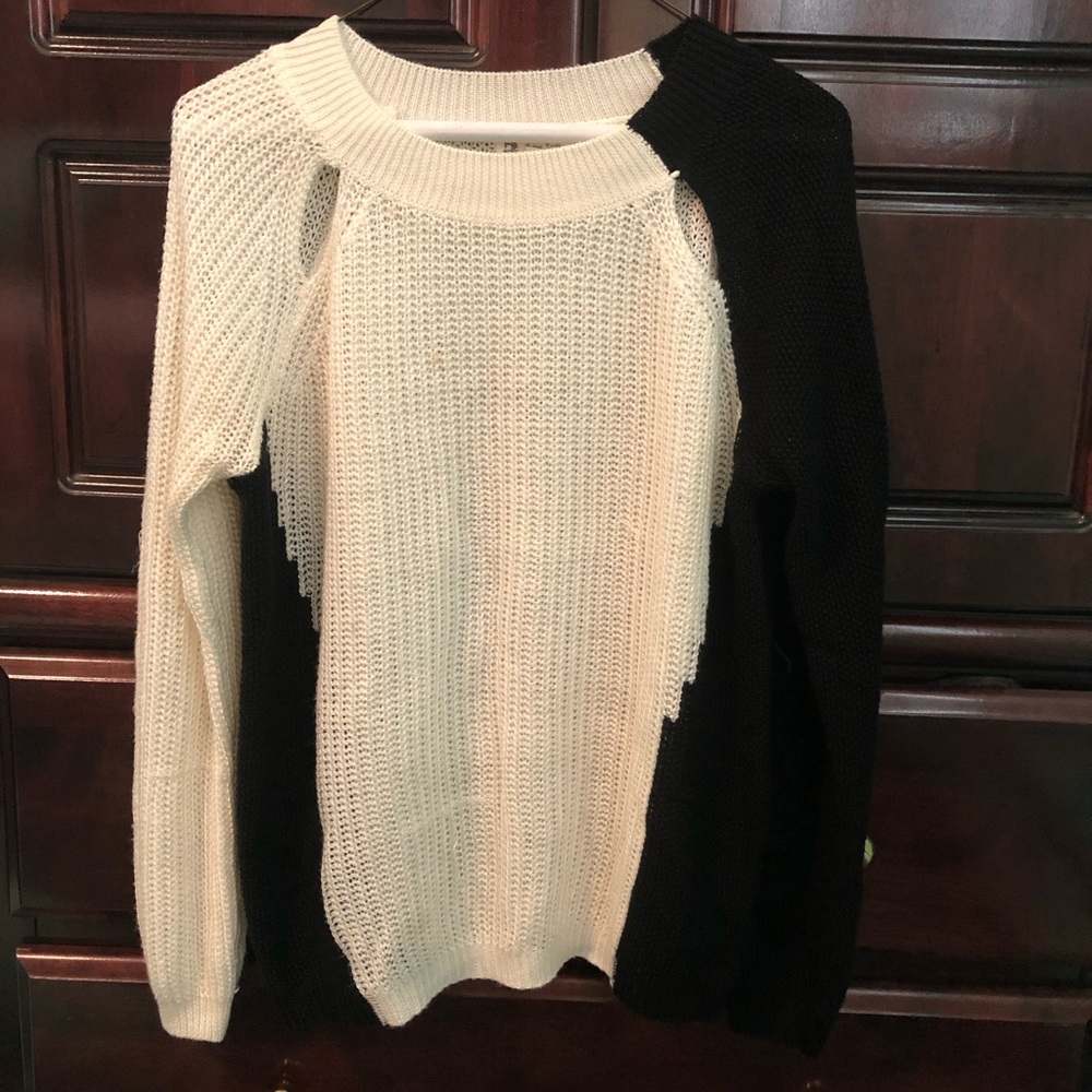 Black and white sweater